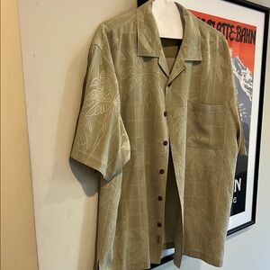 Jamaica Jaxx Olive Green Casual Button Down Shirt